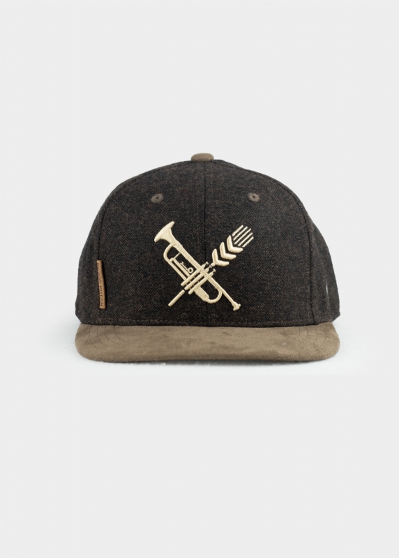 Cap "Brasswiesn" - schwarzbraun (Snapback)